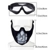 AOUTACC Airsoft Protective Gear Set, Half Face Mesh Mask with
