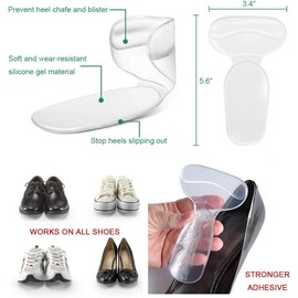 Insertos de cojín de talón, empuñaduras de talón para mujer, plantillas de silicona autoadhesivas antideslizantes, almohadillas para orejas, forros y protectores para zapatos o tacones