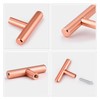 NIZADO -Solid Drawer Knobs Brushed Rose Gold Cabinet Knobs Stainless