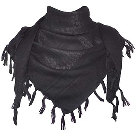 THE ART BOX 100% Cotton Military Men's Scarf Tactical Desert Arabic Scarf For Men Face Mask Neck Bandana Shemagh Scarf Wrap Scarves Afghan Scarf, black 1