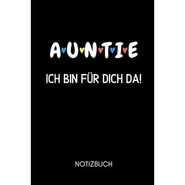 A U N T I E ICH BIN FÜR DICH DA! NOTIZBUCH: A5 Notizbuch KARIERT als Geschenk für werdende Patentanten | Du wirst Tante | Geschenkidee | Weihnachtsgeschenke Schwester | Schwanger Überraschung