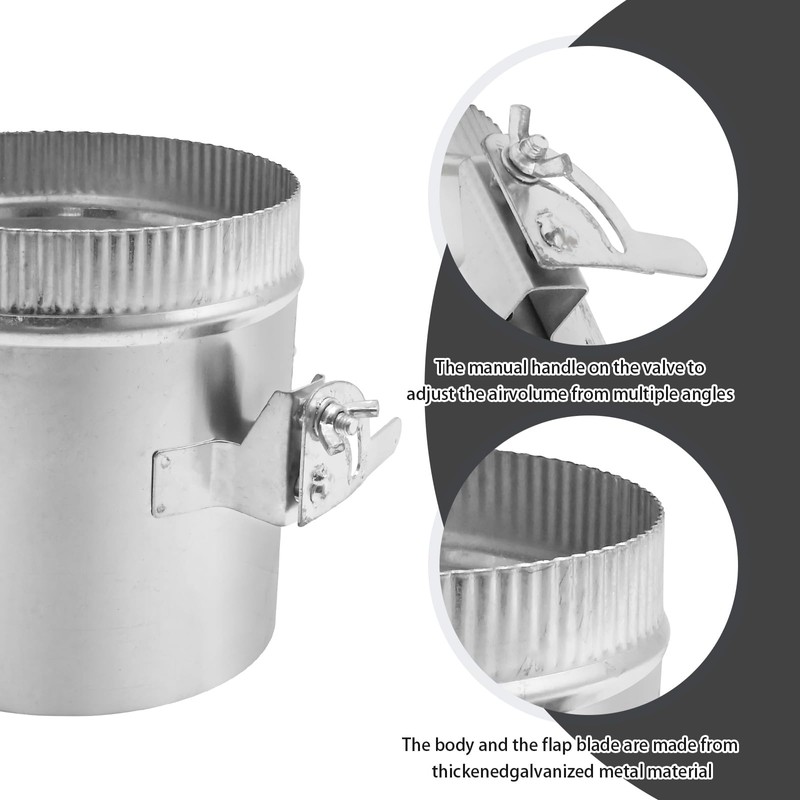 EATAKWARD 6 Inch Backdraft Damper HVAC Duct Manual Volume Damper