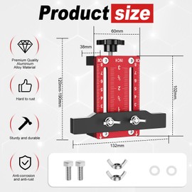 Cabinet Door Installation Positioner, Adjustable Cabinet Door Positioning Tool, Aluminum Alloy Cabinet Door Mount Locator Versatile Hardware Jig for Woodworking