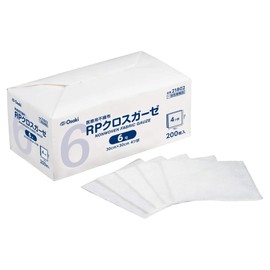 OO Osaki(オオサキ) 不織布ガーゼ RPクロスガーゼ 6号 200枚入 一般医療機器 21802