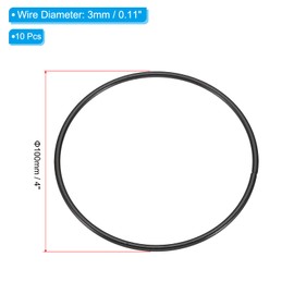 PATIKIL 4 Inch Round Dream Catcher Ring, 10 Pcs Metal Christmas Macrame Wreath Floral Rings Hoop for Home DIY Craft Wedding Wall Hanging Decorations, Black