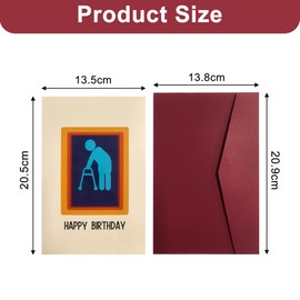 Funny Birthday Card with Envelope – Unique & Creative Birthday Card Set for Men & Women, Humorous Happy Birthday Card for Friends, Includes Card Envelopes, Suitable Birthday Greeting Cards