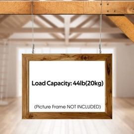 QYINXIU 2 Pack Adjustable Picture Hanging Wire, Stainless Steel Wire, Adjustable Picture Hanging Rope Wire, Easy-to-Use Picture Hanging Rope Wire with Adjustable Length