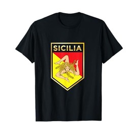 Sicilian Pride - Crest and Shield Sicilian Flag T-Shirt