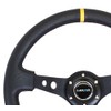 NRG REINFORCED STEERING WHEEL RST-006BK-Y + U.S. PERFORMANCE LAB STICKER