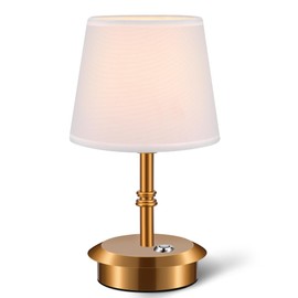 Mini – Cordless LED Table Lamp with Dimmer, Built-in Rechargeable Battery, 3-Level Brightness, Patio Table Lamp, Bedside Night Lamp, Ambient Light for Restaurant(Antique Brass)