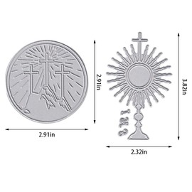 Easter Religion Sun Cross Cutting Dies for Card Making, Mountain Crucifix Die Cuts Easter Background Embossing Stencil Template Tool for DIY Scrapbooking Paper Card and Photo Album Craft Decoration