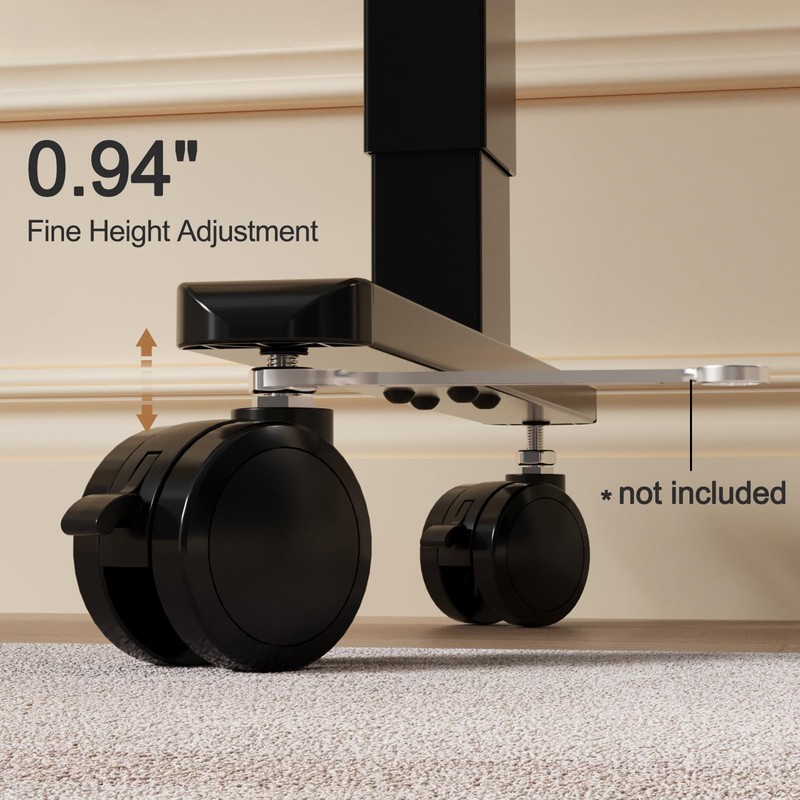 JOY worker Lockable Stem Caster Wheels Set of 4, Metric