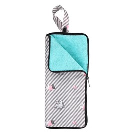 HARFINGTON Wet Umbrellas Bag 4.9" x 11" Superfine Fiber Strong Water Absorption Umbrella Case Cover Portable Waterproof Case for Storage Travel Home Outdoor, Gray