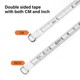 Vegetable Tanned Leather Portable Small Soft Measuring Tape for Body Measurements, Fabric, Cloth, Sewing Measure - 60 inches, Retractable, Brown