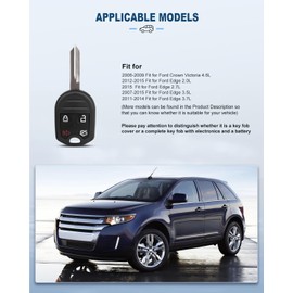 ECCPP 1X Ignition Key Fob for F-ORD Explorer Escape Mustang Focus Fusion Edge for L-incoln LS MKX MKZ MKS for M-ercury Sable Montego Mariner Milan for M-azda Tribute CWTWB1U793D 4 Buttons