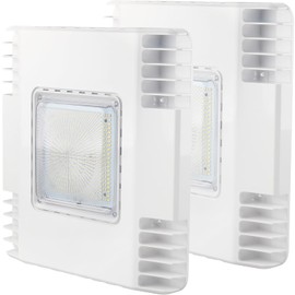 150W LED Gas Station Canopy Light, 5700K 21000LM Ultra Bright Surface Mount LED Garage Shop Ceiling Light (600W HID/HPS Equivalent), Commercial Canopy Lighting 90-277V IP65 UL & DLC Listed (2-Pack)