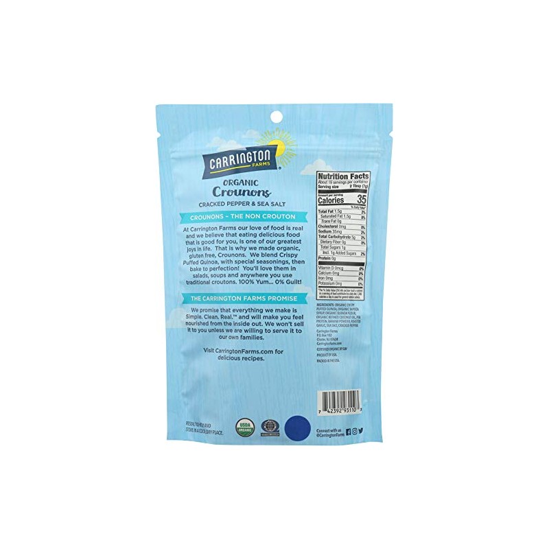 Carrington Farms Crounons Cracked Pepper & Sea Salt