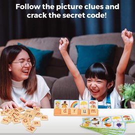 LilliBoh Word Detectives | Award winning Educational Toys for 3 4 5 year olds | Perfect first reading and spelling phonics game | Learning games | Gift for 3 4 5 year old girls and boys