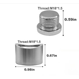 M18X1.5 Notched Style Bung and Plugs (2 Mounting Bungs/2 Plugs)