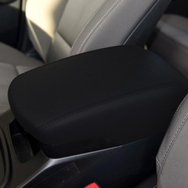 Armrest Cover for Hyundai Santa Fe 2013-2017 (Black), Waterproof and Anti-Scratch Leather Center Console Cover for 2013 2014 2015 2016 2017 Santa Fe Accessories