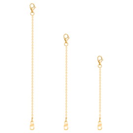 3PCS Chain Extenders For Necklaces 3 Size Gold Necklace Extender Stainless Steel Necklace Extenders Sterling Silver Necklace Extender Gold Necklace Extenders For Women Jewelry Necklace Bracelet Anklet