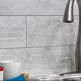 Palisade 22.8" x 7.31" Interlocking Vinyl Waterproof Backsplash Tiles in Wind Gust - Grout-Free, Easy Install & UV Resistant, Ideal for Kitchen & Bathroom (10 Pack)