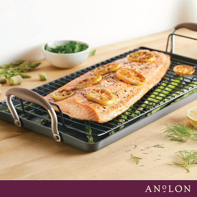 Anolon Advanced Home Hard Anodized Nonstick Double Burner Griddle/Grill Pan
