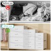 BOLUO Stackable Storage Drawers Closet Organizers and Storage Fabric White