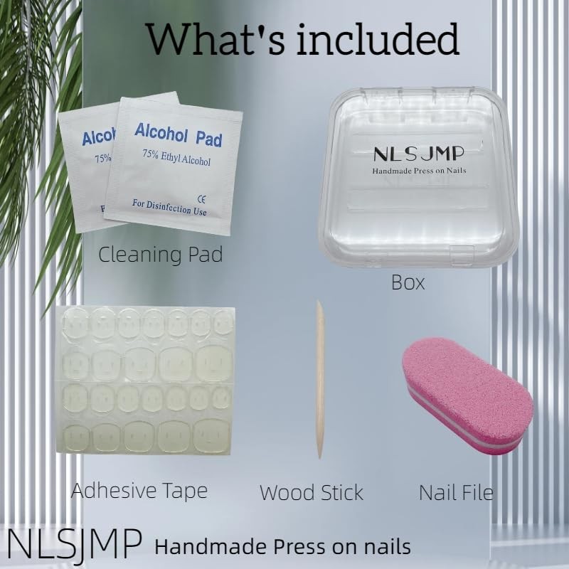 NLSJMP handmade nails press on Salon Quality false nails Reusable