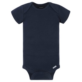 Gerber Baby 5-Pack Solid Onesies Bodysuits, Navy, 0-3 Months