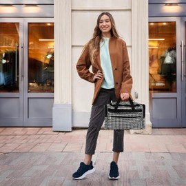 World Traveler 81T16-606B/W Duffle Bag, One Size, Black Trim Houndstooth