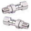 Gosknor 2pcs 3/8" NPT Pressure Washer Swivel Fitting, Stainless Steel