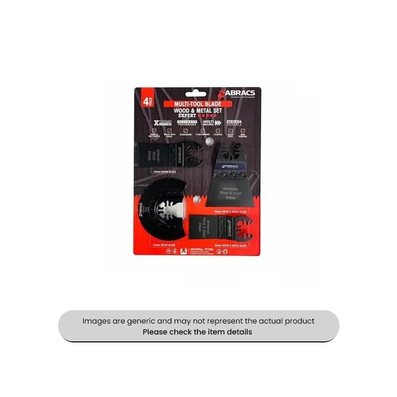 Multi-tool Wood & Metal Blades Set 4PC Pack Qty 1