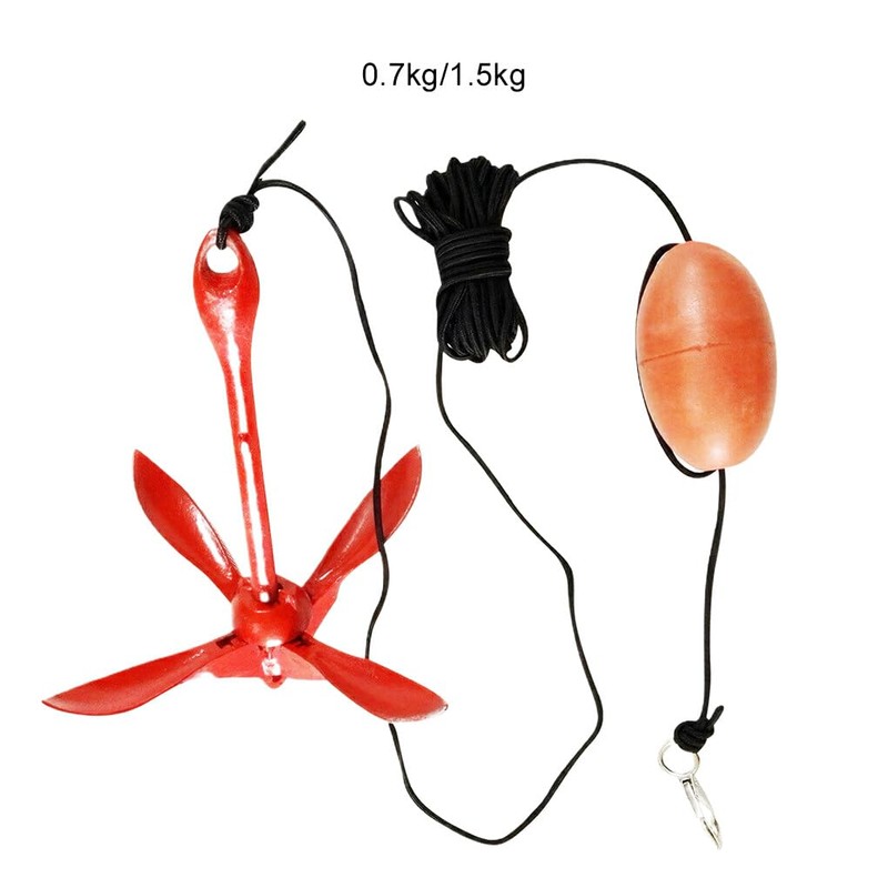 CLSSLVVBN Kayak Anchor Set Including Grappling Hook and Durable Nylon
