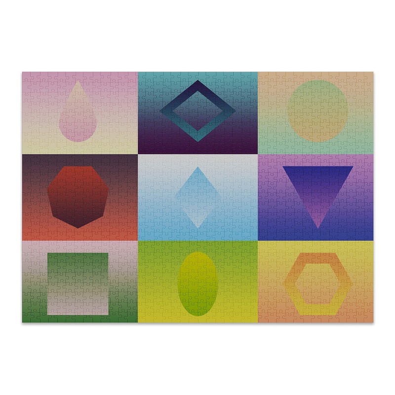 Cloudberries Rompecabezas de geometría: rompecabezas fácil de 1000 piezas para