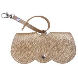 Nounex21 - Premium Sunglasses Protective Case, Portable Glasses Case, Fashion Sunglasses Holder, Soft PU Leather, 12 Colors, gold