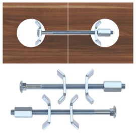 SING F LTD 10Pcs M6 100mm Worktop Joint Connectors Worktop Connector Jointing Blots Furniture Connecting Bolts Accessories for Kitchen Worktops Bar Counters