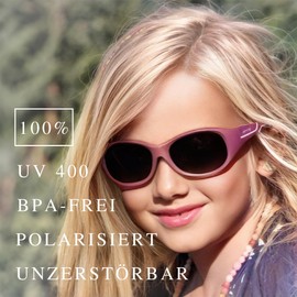 ActiveSol Kids @School Sports Sunglasses 100% UV 400 Protection, Polarised, indestructible, made of flexible rubber, 5-10 years, Only 22 g, Gift -