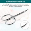 CGBE Professional Cuticle Scissors Extra Fine with Curved Tip, Round