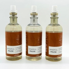 3 Aromatherapy Mindful Pause Vetiver Vanilla Essential Oil Pillow bath body Mist