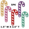 Athena Brands Christmas Candy Canes 5 PCS Custom Embroidered Patch