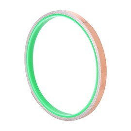 Guitarra Copper Foil Tape Cinta adhesiva de doble Conductive 0,6/1,2/2.5/5/10/15,2 cm Ancho para blindaje EMI, 1 Cinta Doble Cara Cobre
