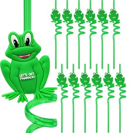 Passover Frog Straws Reuseable Passover Decor For Your Passover Seder Table (12-Pack)