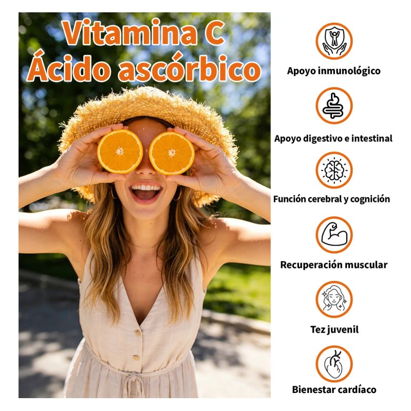 Gwynne cido Ascrbico Puro De Vitamina C 2000mg,formas Solubles En
