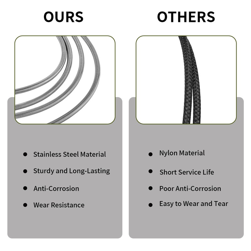 MuRealy 89715 Extended Brake Lines Kit - Stainless Steel Braided