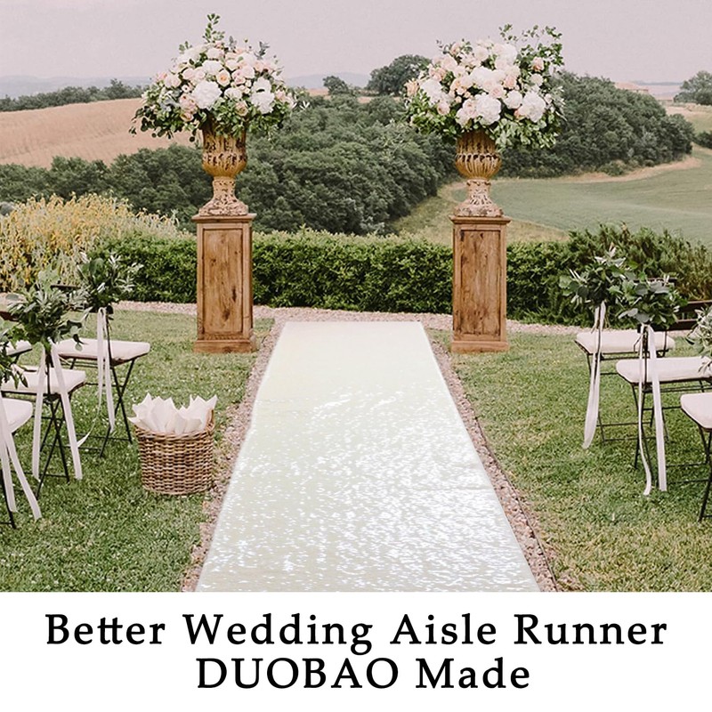 DUOBAO Aisle Runner for Wedding 15FTx2FT Sequins Indoor Outdoor Ceremonies