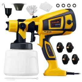 Paint Sprayer 1000W Powerful HVLP Spray Gun Electric Perfect for House Painting, Furniture, Cabinets, Walls, Doors, Fences 4 Nozzles for Precise Finish Easy to Clean