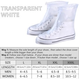 DIOZYRA Cubrezapatos Impermeable de Silicona,cubre zapatos impermeable con Cremallera,Cubierta antideslizante para zapatos con Control de arena para ciclismo,exteriores,Camping,viajes,jardín(XXL)