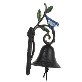 jojofuny Rustic Vintage Wrought Iron Doorbell Decorative Retro Bell for Home and Garden Cast Iron Design for Cottage and Villa Easy to Install