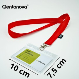 50 Pack Recycled Clear Horizontal ID Badge Holder Name Badge Holder Plastic Sleeves ID Card Holder